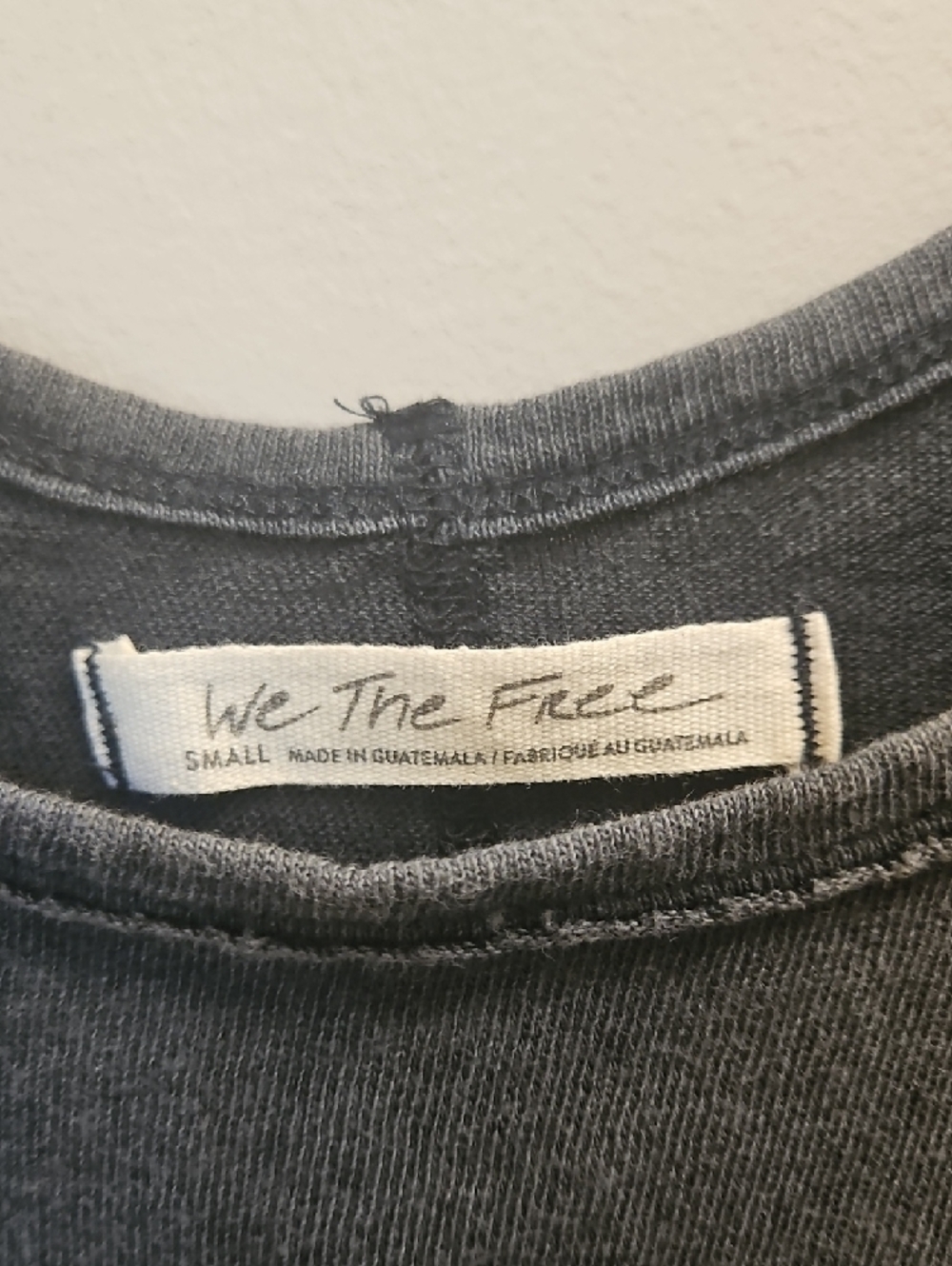 NWT Free People Washed Charcoal Scoop Neck Tee - Picture 2 of 6